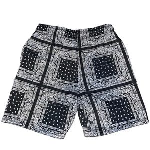 Wesc Black and White Bandana Sweat-shorts